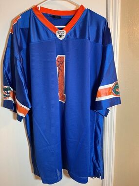 STARTER Royal Blue and Orange Football Jersey with Gators Sleeve